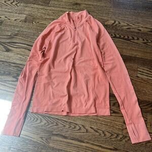 Pink peach apricot Sweaty Betty long sleeve activewear sports top